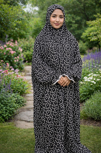Floral khimar prayer - floral, dress
