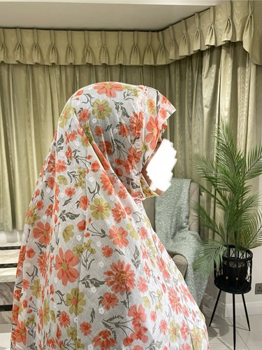 Cotton swiss voile khimar - cotton,