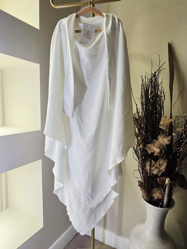 New dubai crepe white - white, khimar