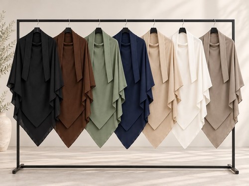 Womens long triangle khimar - womens,