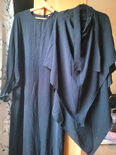 Black long sleeve - long, khimar